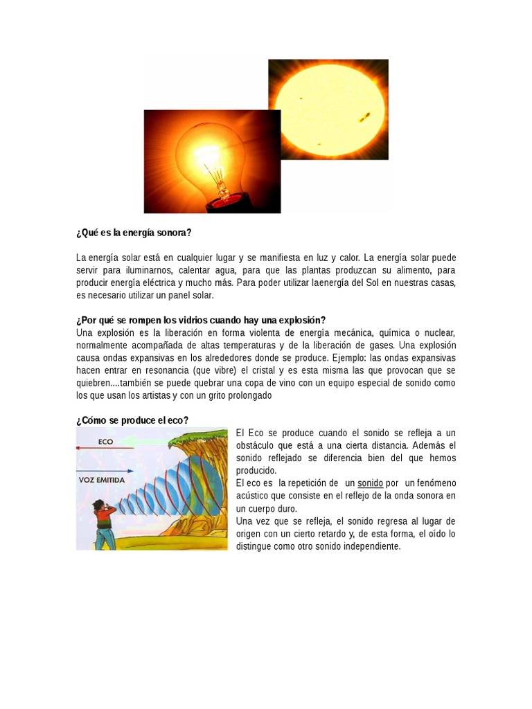 Qué Es La Energía Sonora