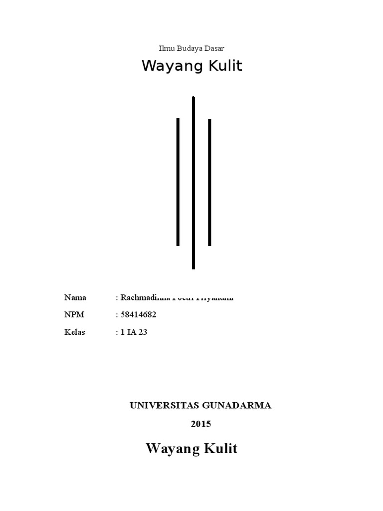 Sejarah dan Budaya Wayang Kulit | PDF