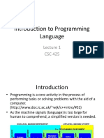 Introduction to Programming Language