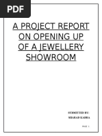 A Project Report On Opening Up of A Jewe