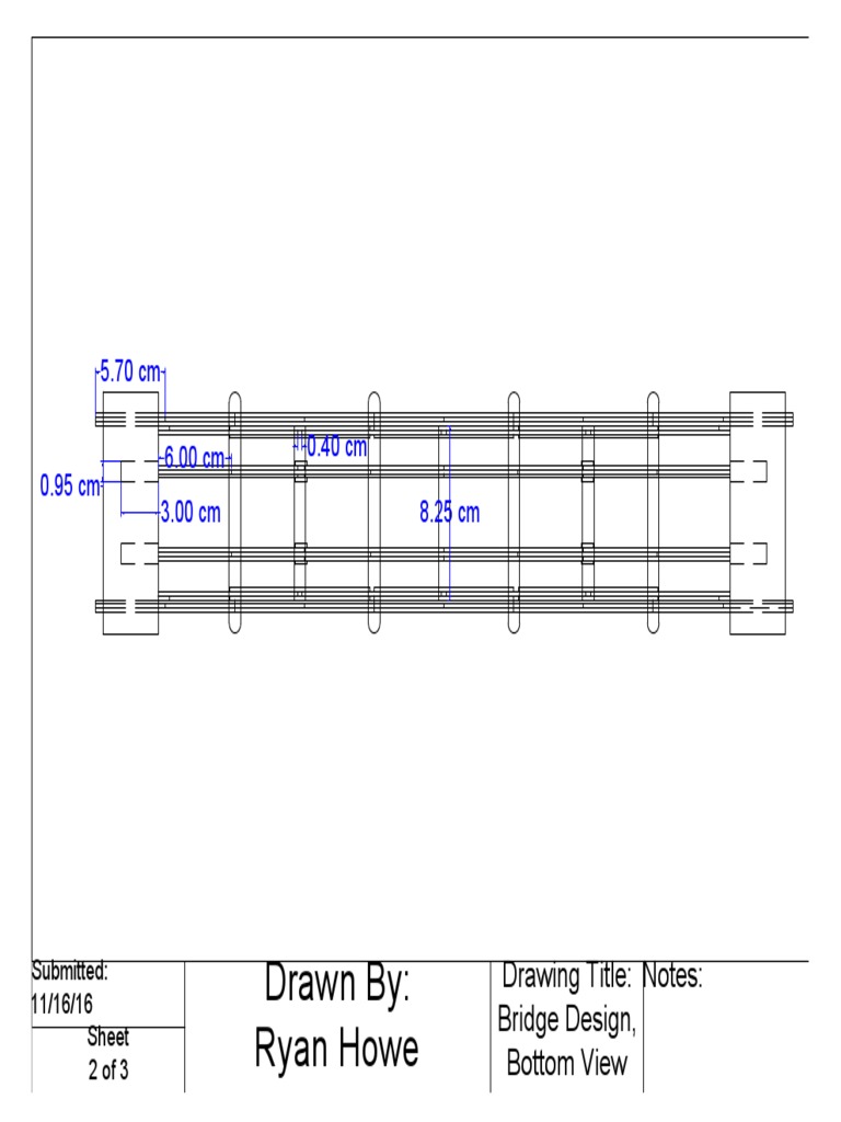 Bridge Design Bottom View Drawing | PDF | Sports & Recreation