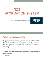 Logistics Information System: The Efficient and Effective Way of Managing Information