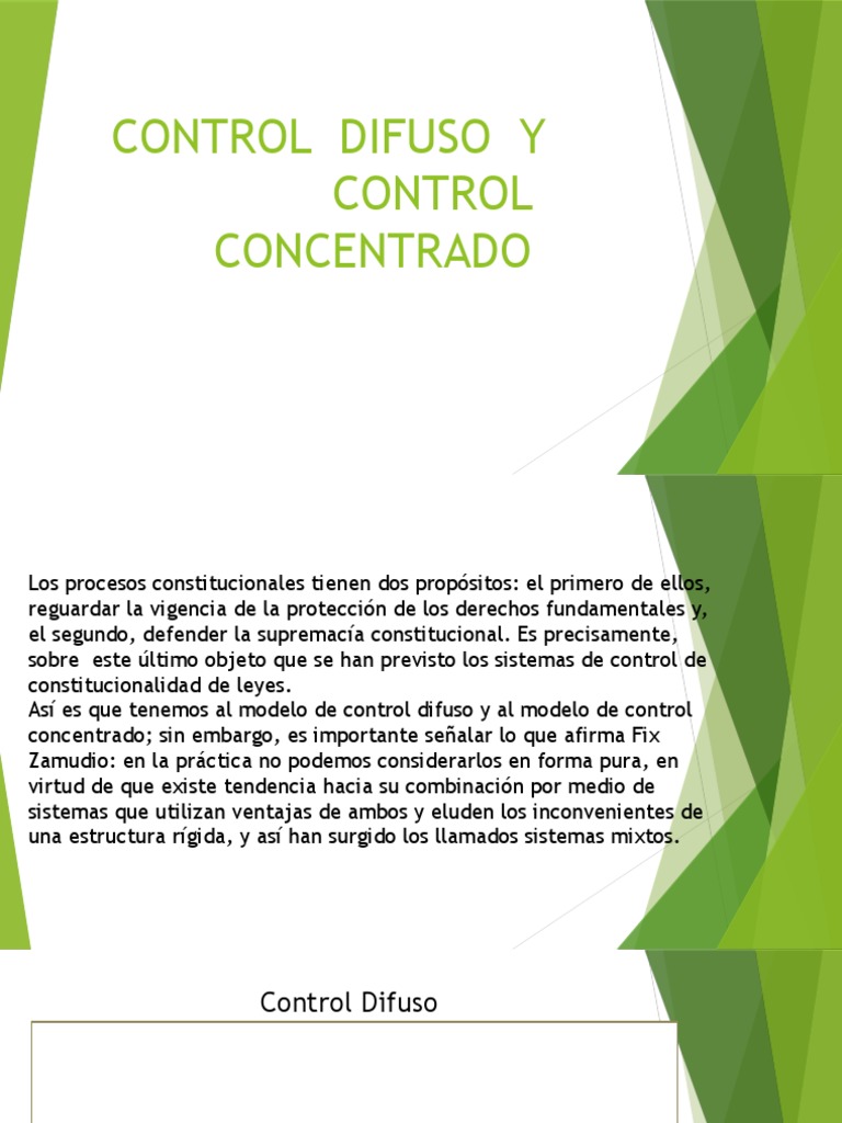 Control Difuso y Control Concentrado PDF Juez Constitución