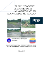 Proyecto de Explotacion y Procesamiento de Mineral No Metalico en El Cauce Del Rio Panapo