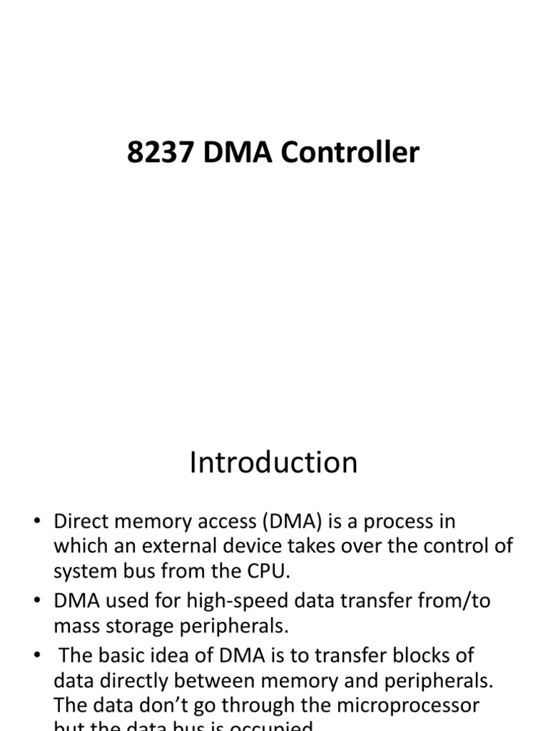 8237 DMA Controller Overview | PDF | Data | Computer Hardware