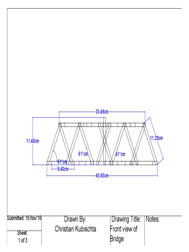 Front View Bridge Drawing by Kubischta | PDF | Home & Garden