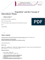 The Continuous Exposition' and The Concept of Subordinate Theme - Caplin - 2015 - Music Analysis - Wiley Online Library