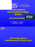 Hollow Sphere Dual Gradient Drilling System