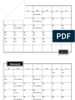 Staff Meeting Calendar - Version 0