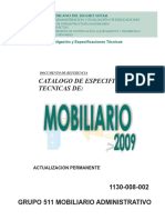 Catálogo de Especificaciones Técnicas de Mobiliario Grupo 511 PDF