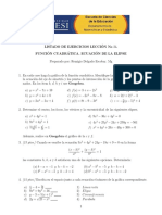 Listado de ejercicios lección cuadrática y elipse