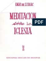 Lubac Meditación Sobre La Iglesia PDF