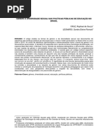Artigo - Gênero e Diversidade Sexual Nas Políticas Públicas de Educação No Brasil