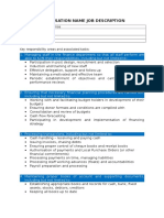 Organsation Name Job Description: Job Title: Overall Job Purpose: Reports To: Supervisor To