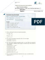 FT 22 - ALG - Álgebra PDF
