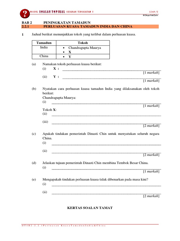 T4b2 2 2 1 Perluasan Kuasa Tamadun India Dan China Struktur Pdf