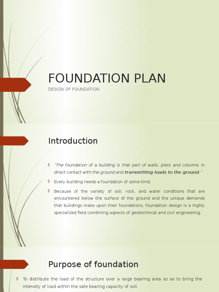 Foundation Design and Types Overview | PDF | Deep Foundation ...