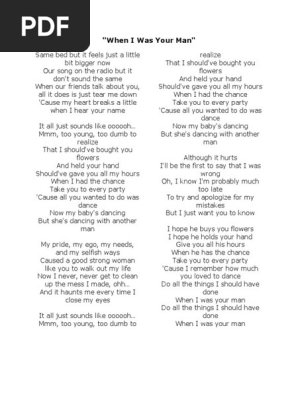 When I Was Your Man Song Structure Amnesia - 