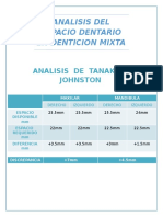 Analisis Del Espacio Dentario en Denticion Mixta Yeison