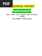 Agenda Rapat