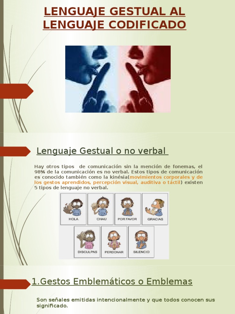 Lenguaje Gestual Al Lenguaje Codificado