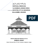 85947637 Proposal Renovasi Mushola Baabul Jannah