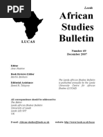 Africa Studies Bulletin No.69 December 2007