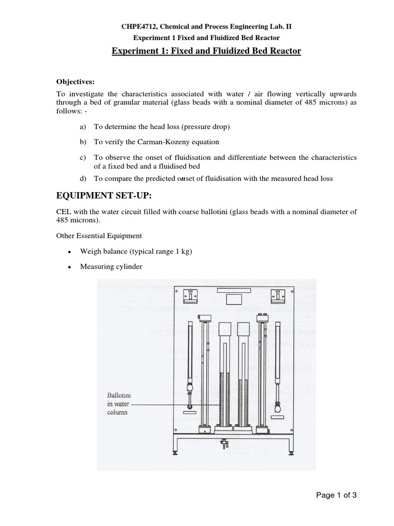 Exp1 Fixed And Fluidized Bed Exp1 Fixed And Fluidized Bed