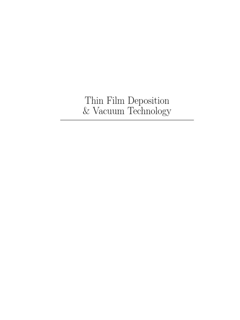 Thermal Evaporation in Thin Film Deposition | PDF | Vacuum | Thermocouple