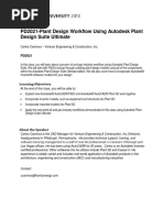 PD2021-Plant Design Workflow Using Autodesk Plant Design Suite Ultimate