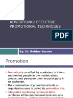 Advertising Effective Promotional Technique