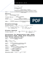 Engine Power Formula