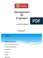 Management For Engineers: Micro-Economics