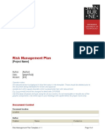 Risk Management Plan: (Project Name)