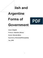 English and Argentine Forms of Government