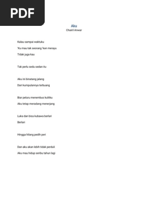 Unduh Gratis Gambar Aku Chairil Anwar Pdf Terupdate by Cikimm