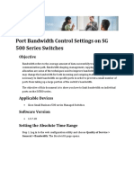 Port Bandwidth Control Settings On SG 500 Series Switches