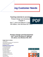 Identifying Customer Needs: Teaching Materials To Accompany