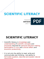 Scientific Literacy: Aayisha S Deen