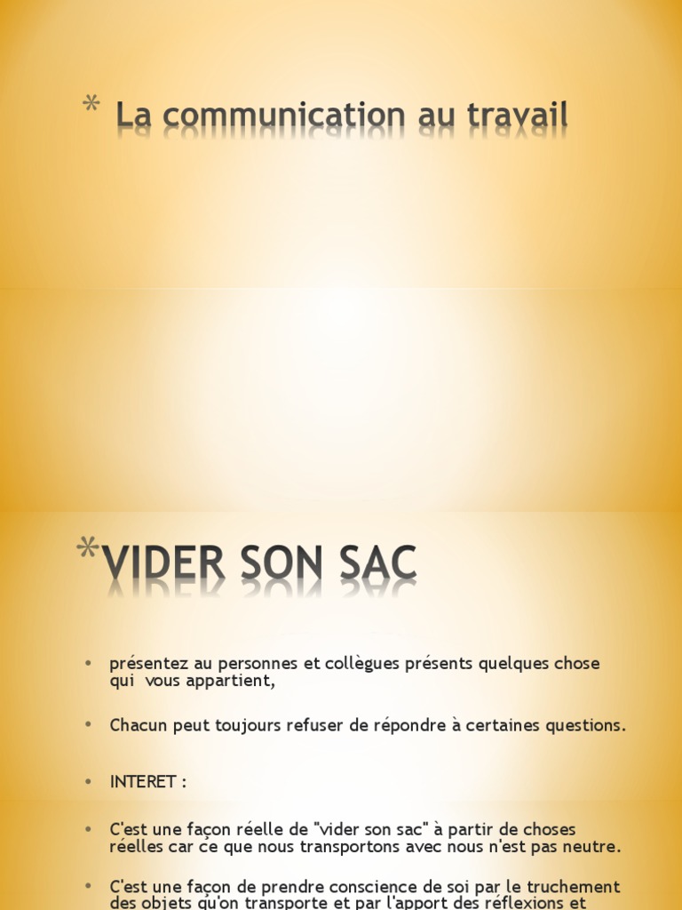La Communication Au Travail | PDF | la communication | Psychologie