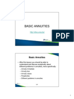 Topic 3 - Basic Annuities