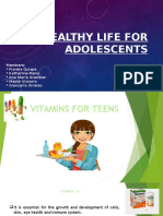 Healthy Life For Adolescents: Members: Fiorela Quispe Katherine Mena Ana María Aranibar Mayth Victorio Giancarlo Giraldo