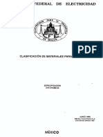 CFE 0TBO-34 Clasificación de Materiales para Tubería