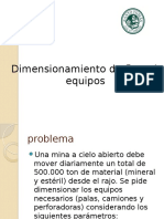 Dimensionamiento de Flota de Equipos