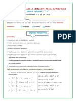 Plan de Apoyo Para La Nivelacion Final Noveno Grado