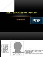 On Extemporaneous Speaking: Presentation 4