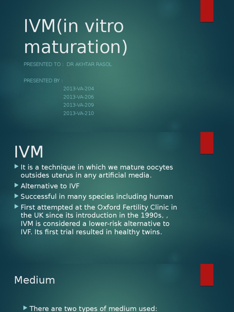 IVM (In Vitro Maturation) WWWWWWWWW | PDF | In Vitro Fertilisation ...