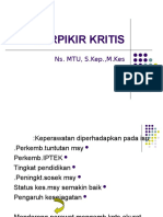 Berpikir Kritis Keperawatan