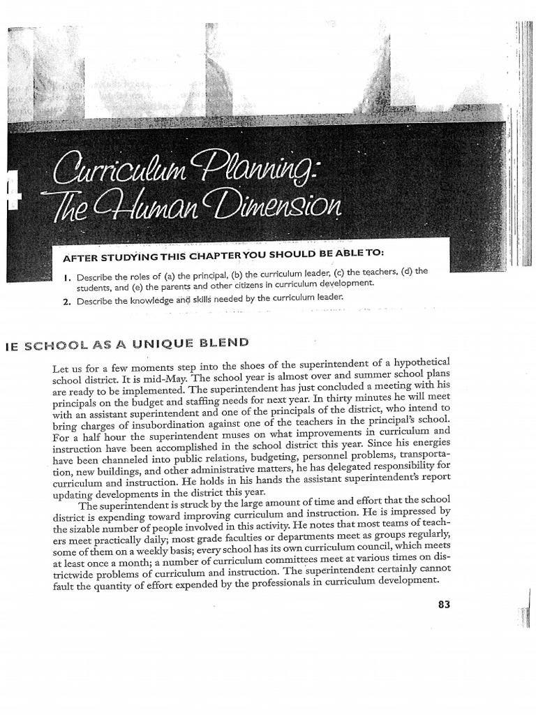 Oliva Chapter 4 Curr Planning The Human Dimension - 