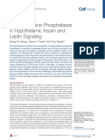 Protein Tyrosine Phosphatases in Hypothalamic Insulin and Leptin Signaling